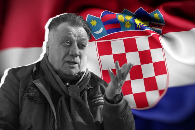 Halid Bešlić, hrvatska zastava