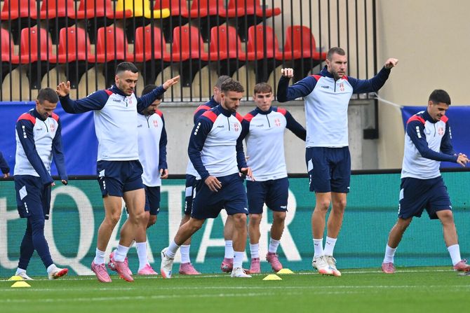 Fudbalska reprezentacija Srbije, Srbija, trening, Andora