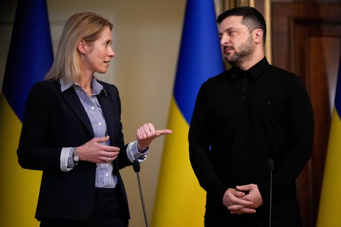 Kaja Kalas i Volodimir Zelenski