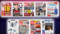 NASLOVNE STRANE SUTRAŠNJIH NOVINA: Prelistavanje štampe za sredu, 15. oktobar 2025. godine