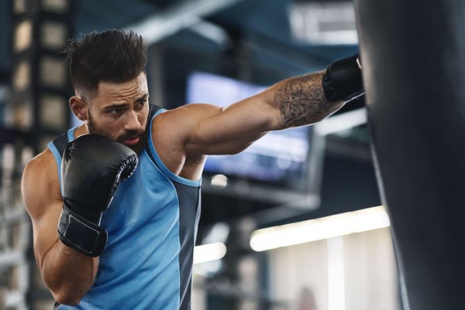 Kik boks, boks ilustracija