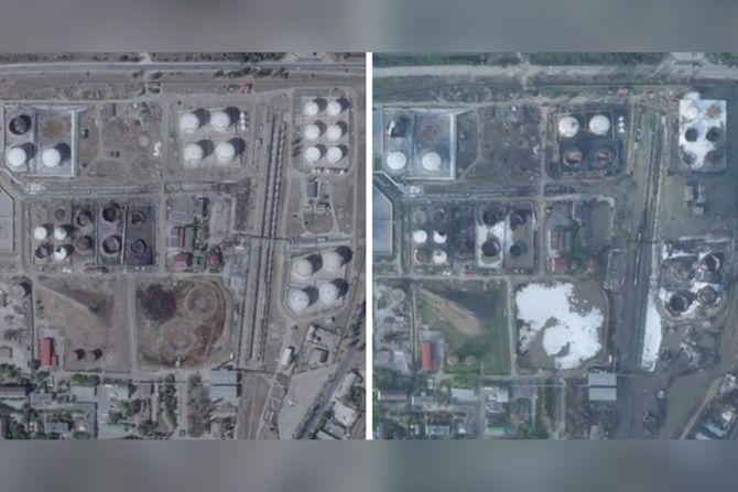 uništenje ključnog ruskog naftnog terminala na Krimu uništenje ključnog ruskog naftnog terminala na Krimu