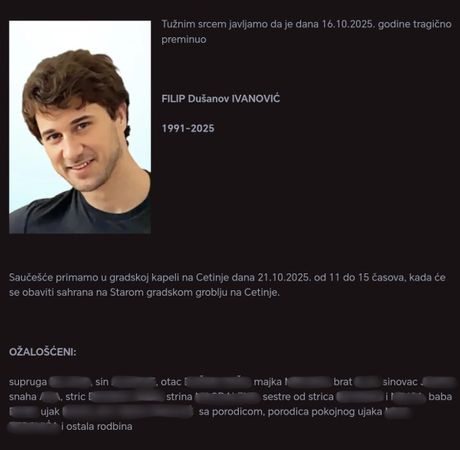 Filip Ivanović, sahrana Filip Ivanović, sahrana