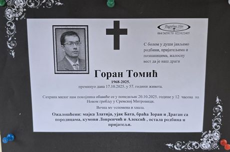 Sremska mitrovica, poginuli, sahrana, umrlica Sremska mitrovica, poginuli, sahrana, umrlica