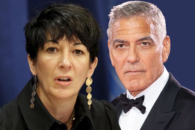 Ghislaine Maxwell, Gilejn Maksvel i Džordž Kluni