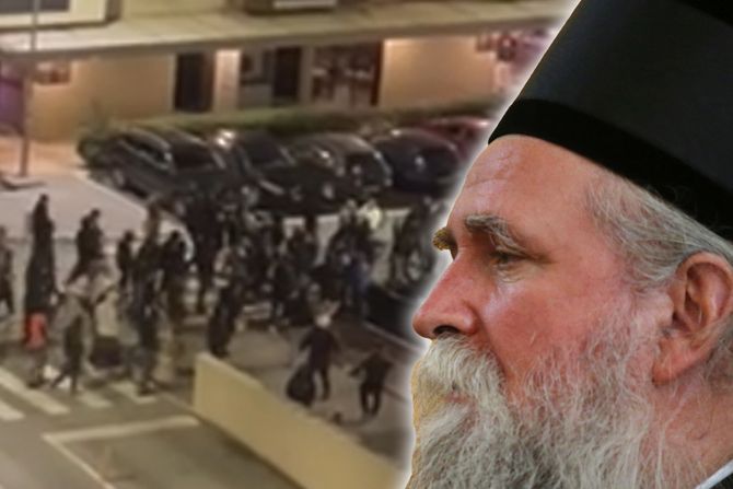 Mitropolit cetinjsko primorski Joanikije protest Podgorica Mitropolit cetinjsko primorski Joanikije protest Podgorica