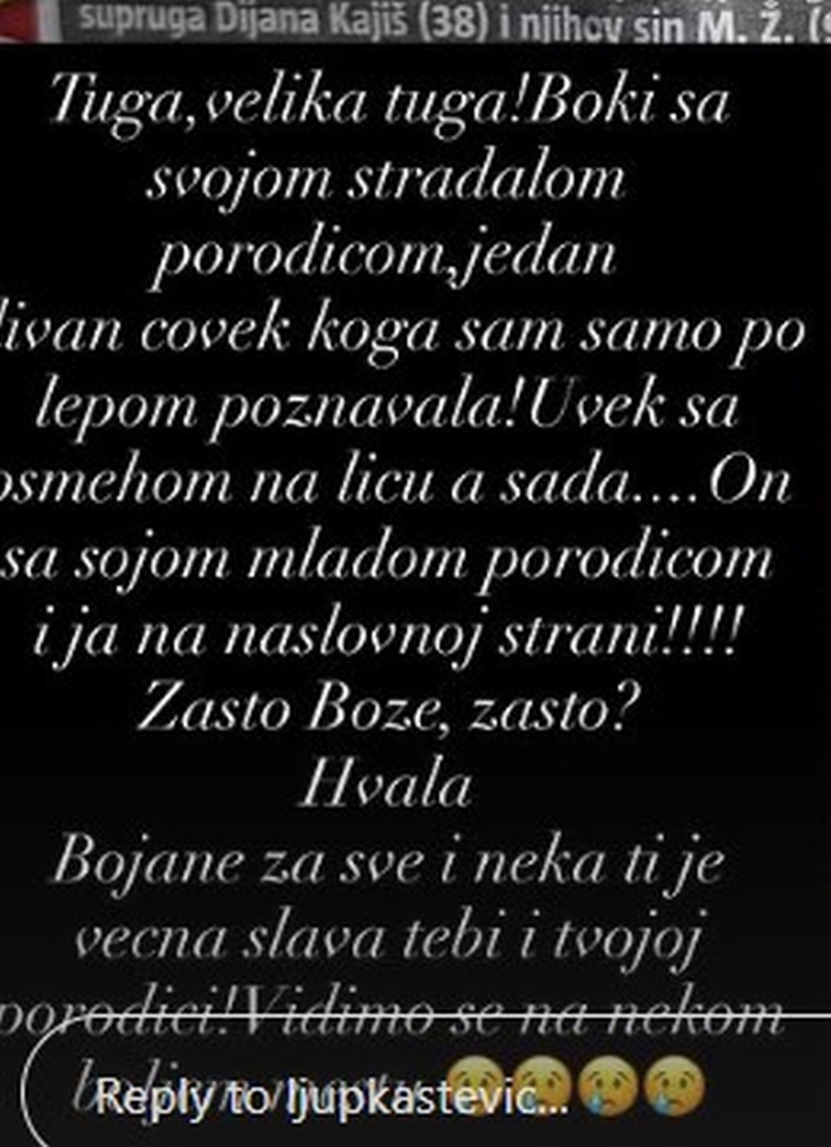 "Zašto, Bože?" Ljupka Stević podelila sliku porodice koja je nastradala na Novom Beogradu: Poznavala ih