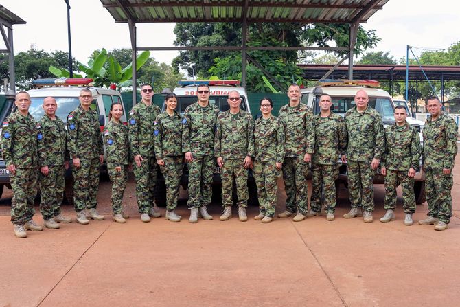 Zamena medicinskog tima Vojske Srbije u misiji u Centralnoafričkoj Republici