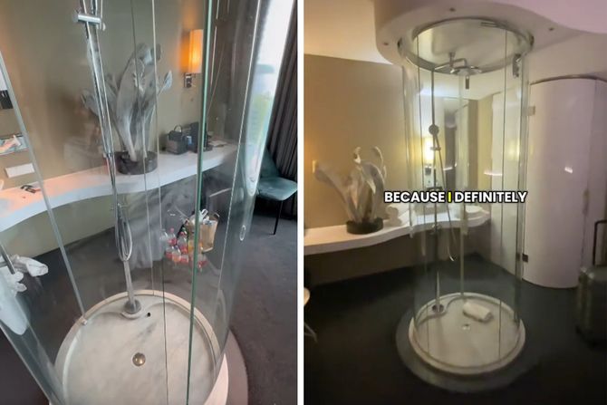 Tuš kabina u hotelu, Amsterdam