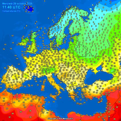 Trenutne temperature vazduha