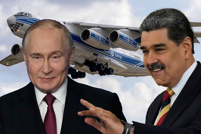 Vladimir Putin i Nikolas maduro, Volga-Dnepr Airlines Ilyushin Il-76TD Vladimir Putin i Nikolas maduro, Volga-Dnepr Airlines Ilyushin Il-76TD