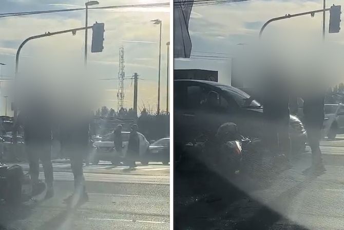 Oboren motociklista Oboren motociklista