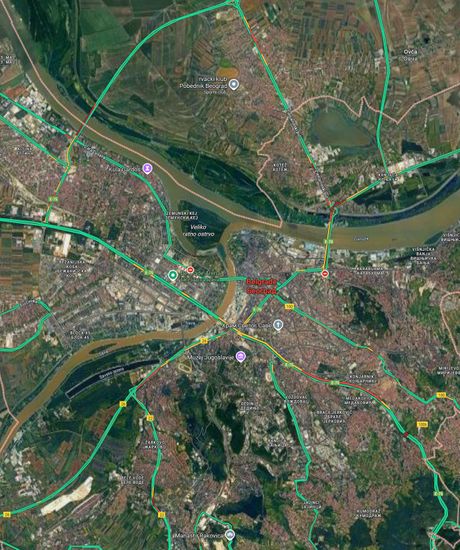 Saobraćajne mape 3. novembar, 7 ujutru