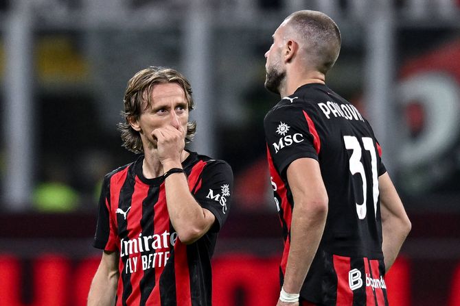 Luka Modrić i Strahinja Pavlović - FK Milan