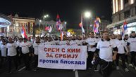 Ispred Skupštine završen doček Srba sa KiM koji pešače na skup protiv blokada u Novom Sadu