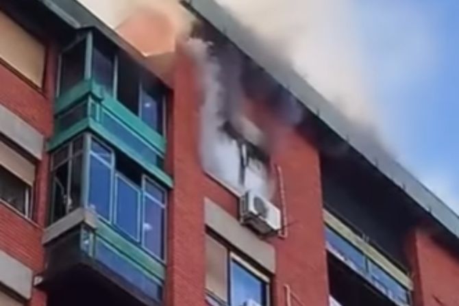 Požar, stan, zgrada, Valjevo