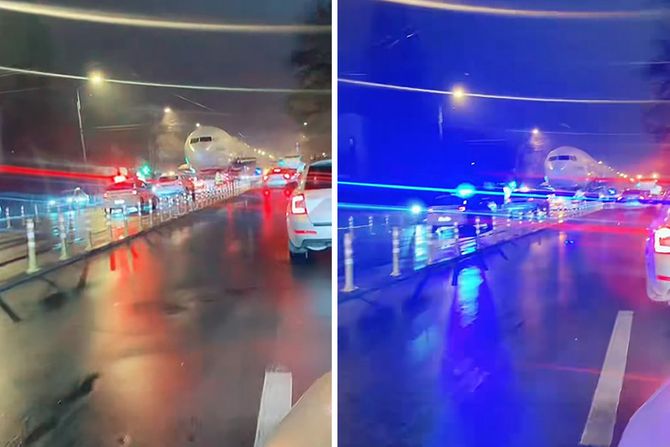 avion na ulicama bukuresta