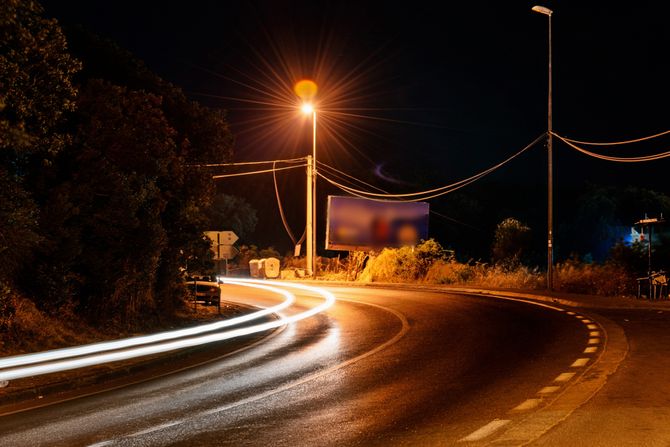 Crna Gora, Utjeha, noć, put, magistrala