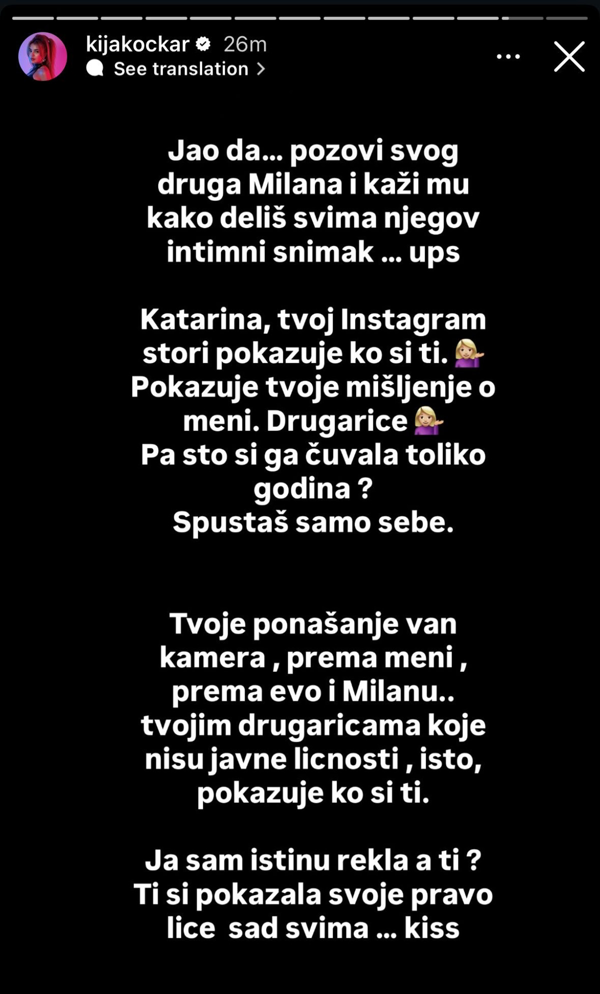Kija nastavlja da udara na Kaću Živković, sad pomenula i muža kojeg krije: "Nisi očekivala da ću reći..."