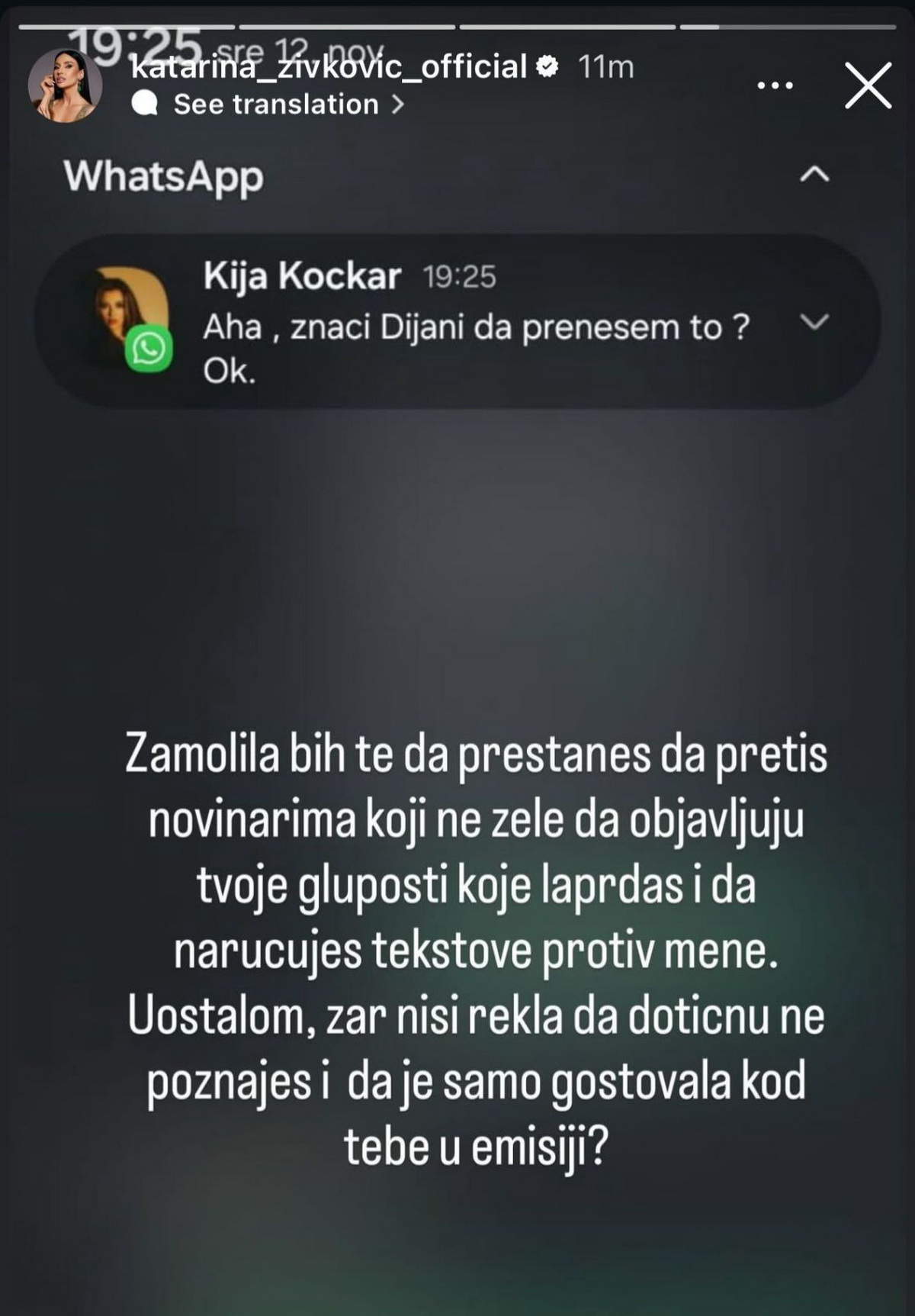 "Nisam dobila odgovor, kako ti se zove dugogodišnji ljubavnik?!" Bukti rat između Kaće Živković i Kije Kockar