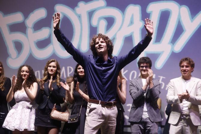 Ovacije za ekipu filma "Hajduk u Beogradu"