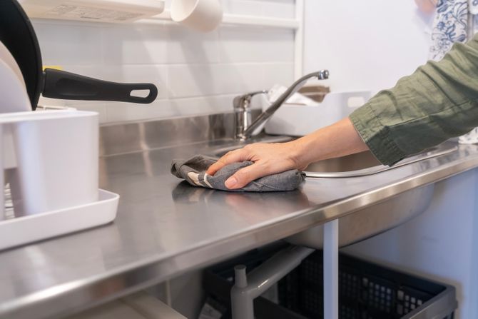 kuhinja, radna ploča, nerđajući čelik