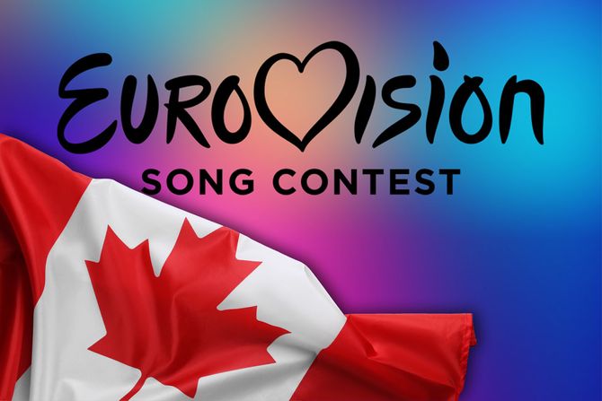 Kanadska zastava i logo evrovizije