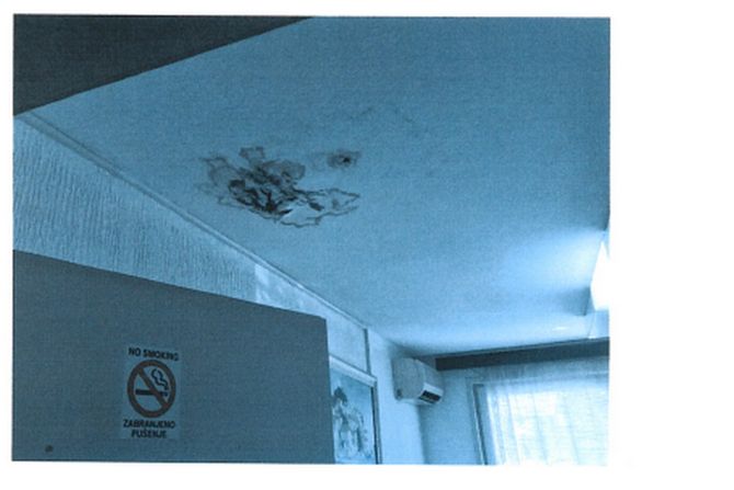 Urušavanja plafona zatvorene prostorije policije u Tivtu