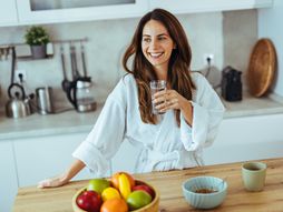 napitak, voda, žena, jutro