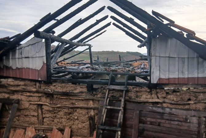 Požar, selo Donji Vratari, Aleksandrovac