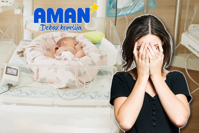 Majka, beba, bolnica, Aman