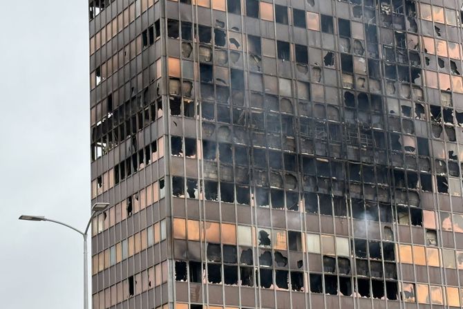 Požar, Vjesnikov neboder, Zagreb