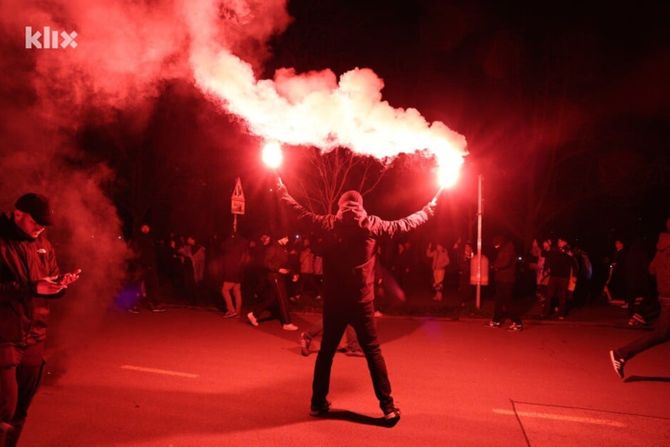 Korteo navijači Bosne i Hercegovine u Beču