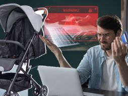 Dečija kolica, prevara, muškarac