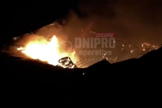 Ruski napad dronovima na Dnjepar