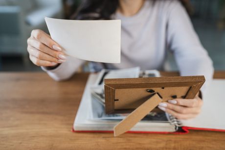 žena, fotografija, slika, ram za slike