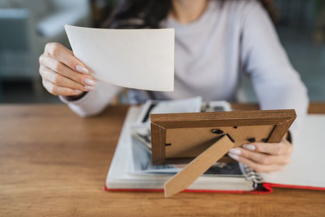 žena, fotografija, slika, ram za slike