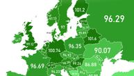 Pojavila se nova zapaljiva mapa Evrope: Preko Srbije 89,6, Hrvati 95,75... Ovo može da izazove skandal?!