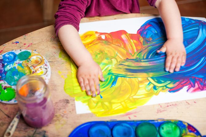 Dete, slikanje, boje