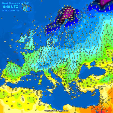 Trenutne temperature vazduha