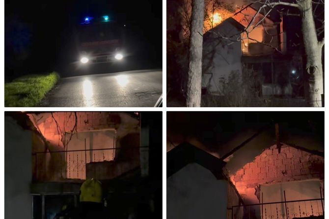 Izgorela kuća u Krušedolu