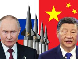 rusija, kina, zastava, nukearne rakete, putin, si djin ping