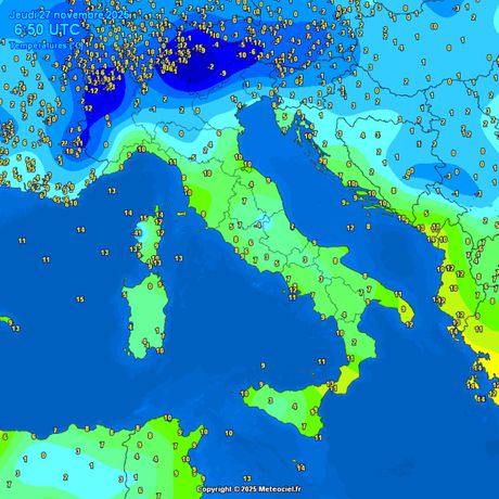 Trenutne temperature vazduha