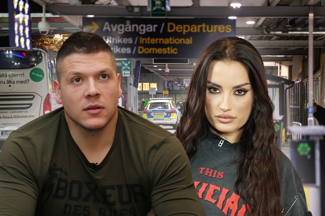 Sloba Radanović i Barbara Bobak, Švedska, Geteborg aerodrom, Landvetter