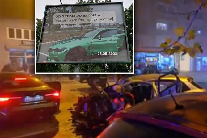 Auto od uhapsenog A.S. zbog nesrece u NS, novi sad, nesreca