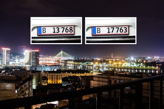 Beograd, registarske tablice par nepar