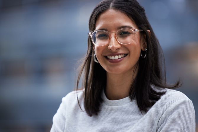 žena, portret, osmeh, devojka