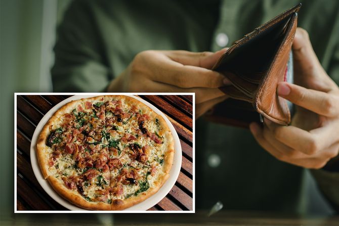 Novčanik, prazan novčanik, pica