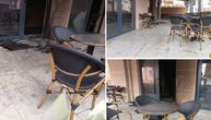 Prve slike i snimci zapaljenog kafića na Vračaru: Razbijeno staklo na vratima, srča i garež ispred lokala