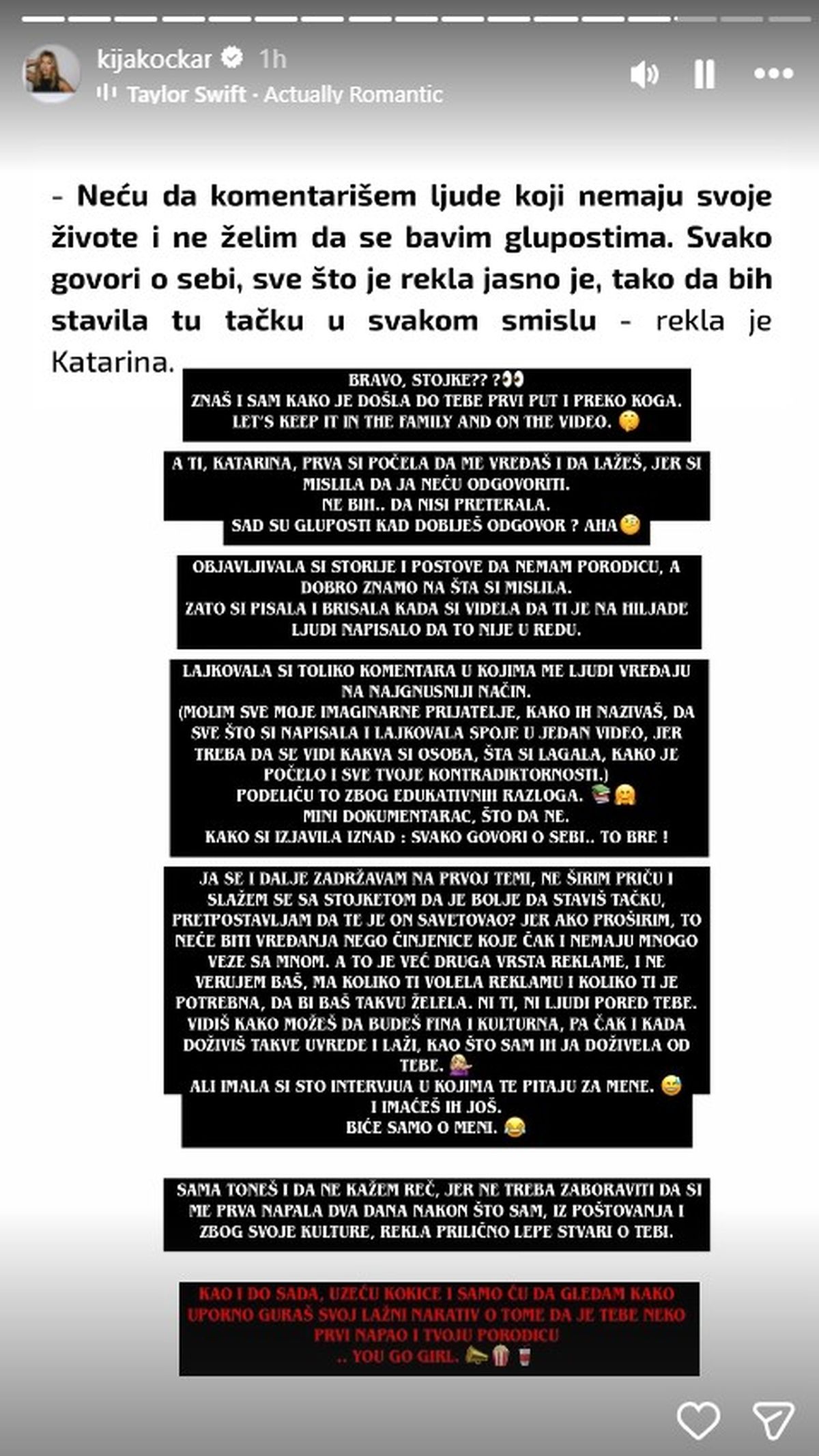 "Bravo Stojke, znaš i sam kako je došla do tebe": Kija nastavlja da otkriva detalje o braku Kaće Živković
